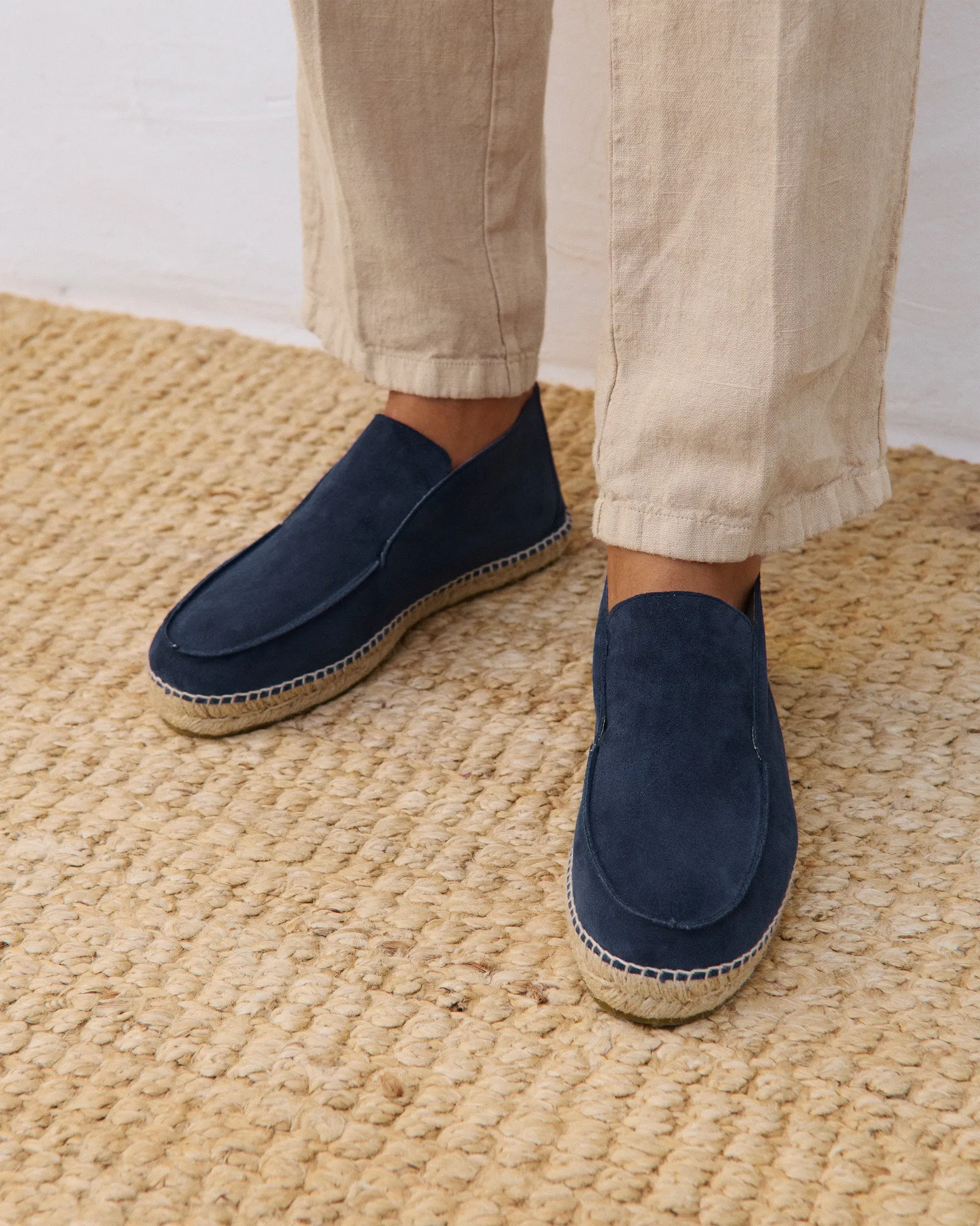 Suede Traveler Ankle Boot Espadrilles - K15LH - Hamptons Patriot Blue