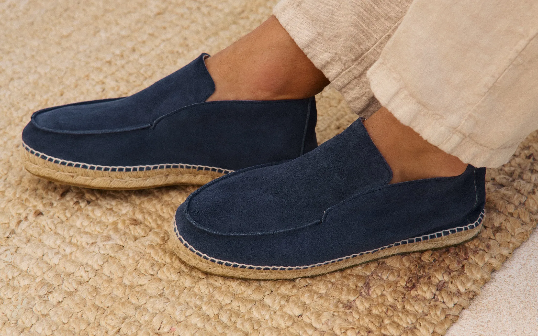 Suede Traveler Ankle Boot Espadrilles - K15LH - Hamptons Patriot Blue