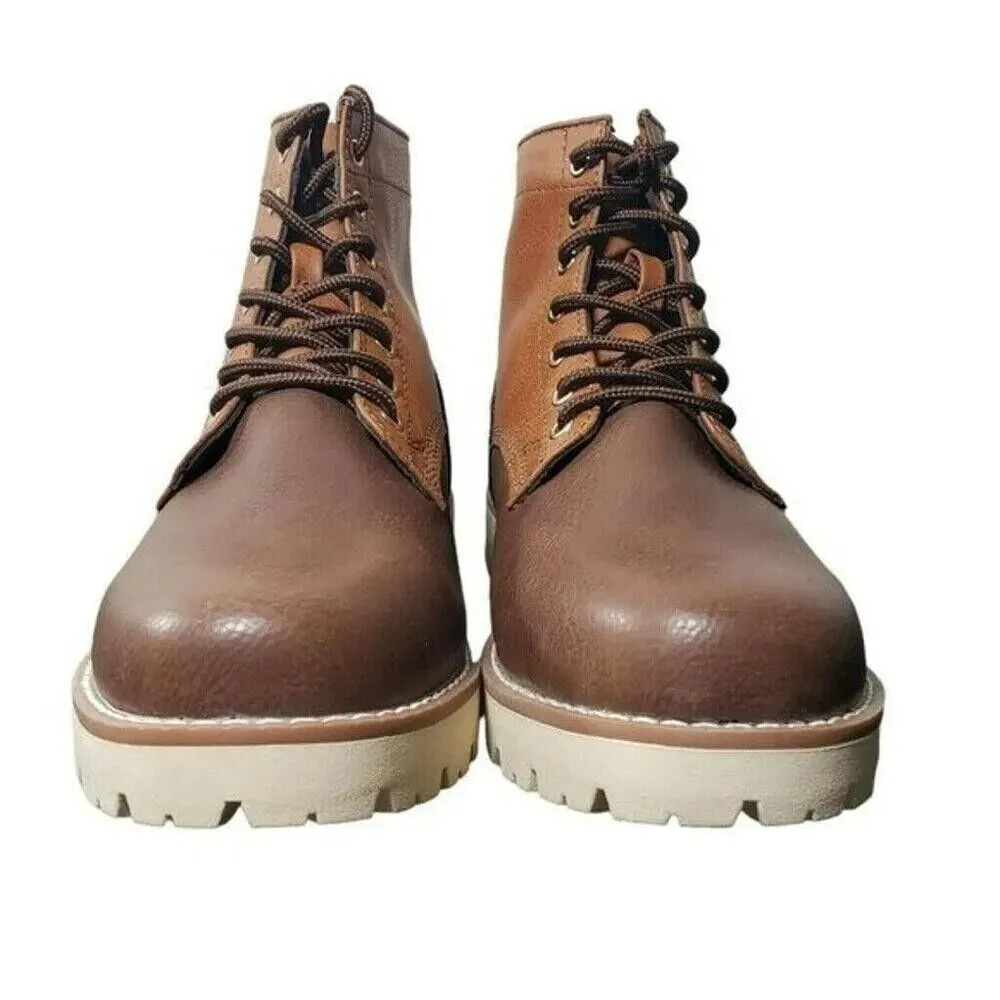 Sun   Stone Men's Wilder Solid Lug Sole Boots -Brown- Size 13M