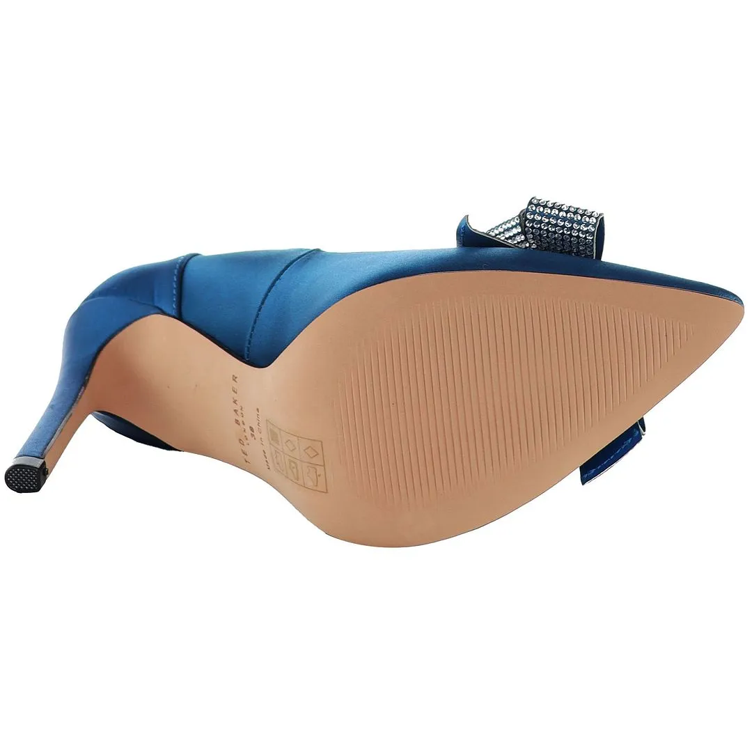 Ted Baker Orlilas Crystal Bow Womens Blue Court Shoes