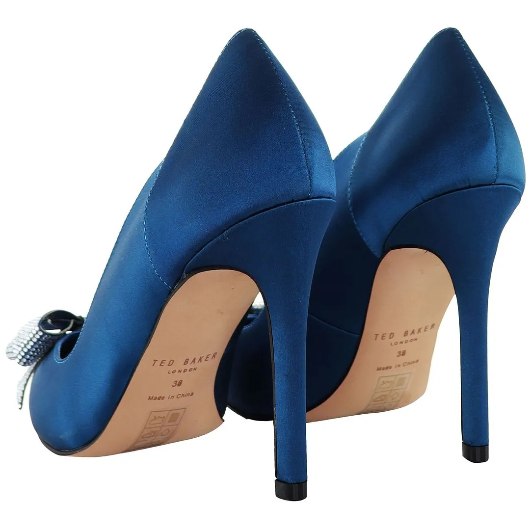 Ted Baker Orlilas Crystal Bow Womens Blue Court Shoes