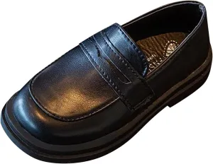 Toddle Kids Chunky Loafers Dress Shoes Boys Girls Platform enny Round Toe School Uniform Slip On Oxford Shoes