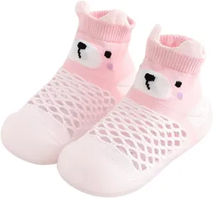 Toddler Baby Sock Shoes,0-3 Years Newborn Boys Girls Summer Cartoon Breathable Mesh Non Slip Prewalker Shoes