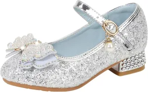 Toddler Girls Summer Sandals Toddler Little Kid Girls Dress Pumps Glitter Sequins Baby Girl Fuzzy Slippers