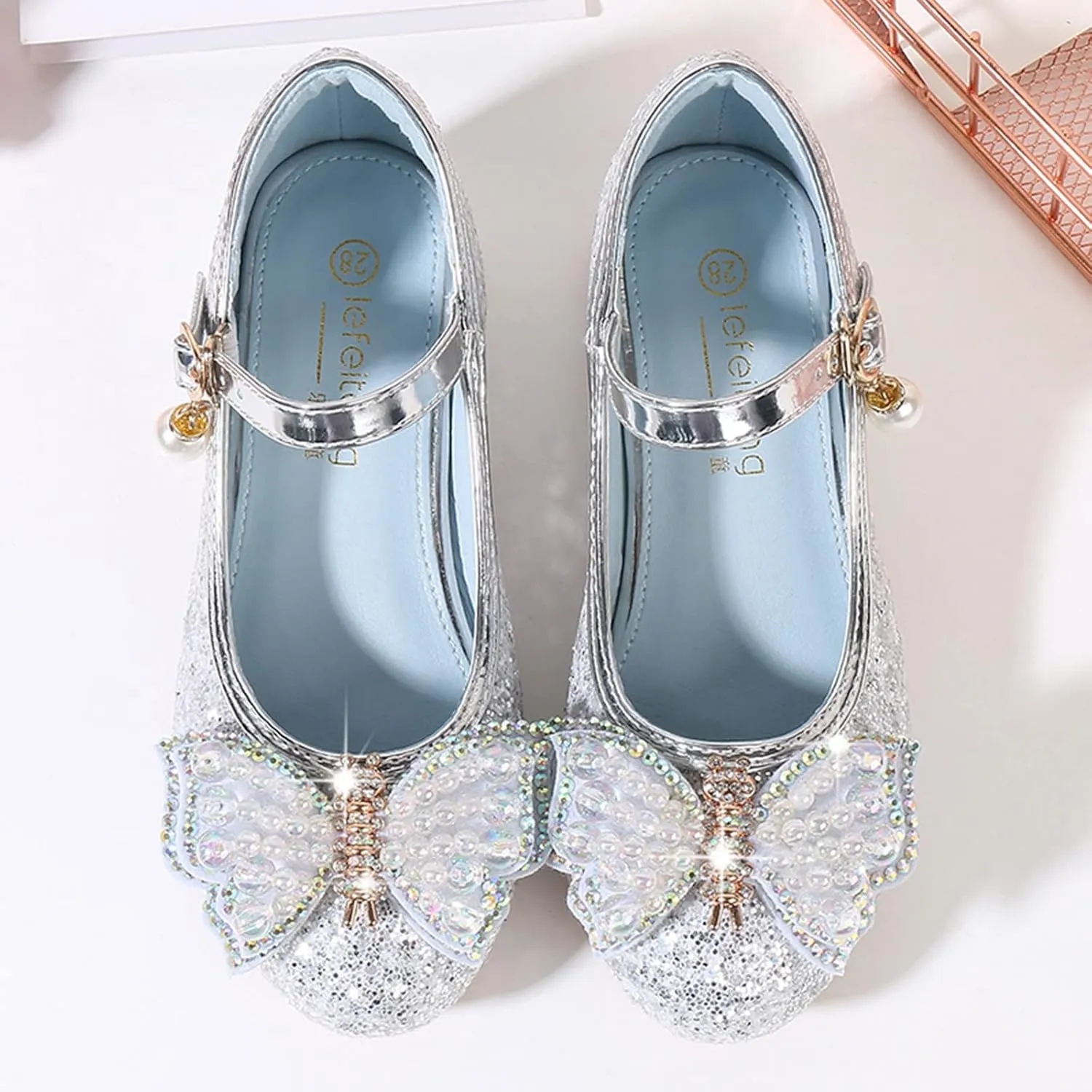 Toddler Girls Summer Sandals Toddler Little Kid Girls Dress Pumps Glitter Sequins Baby Girl Fuzzy Slippers