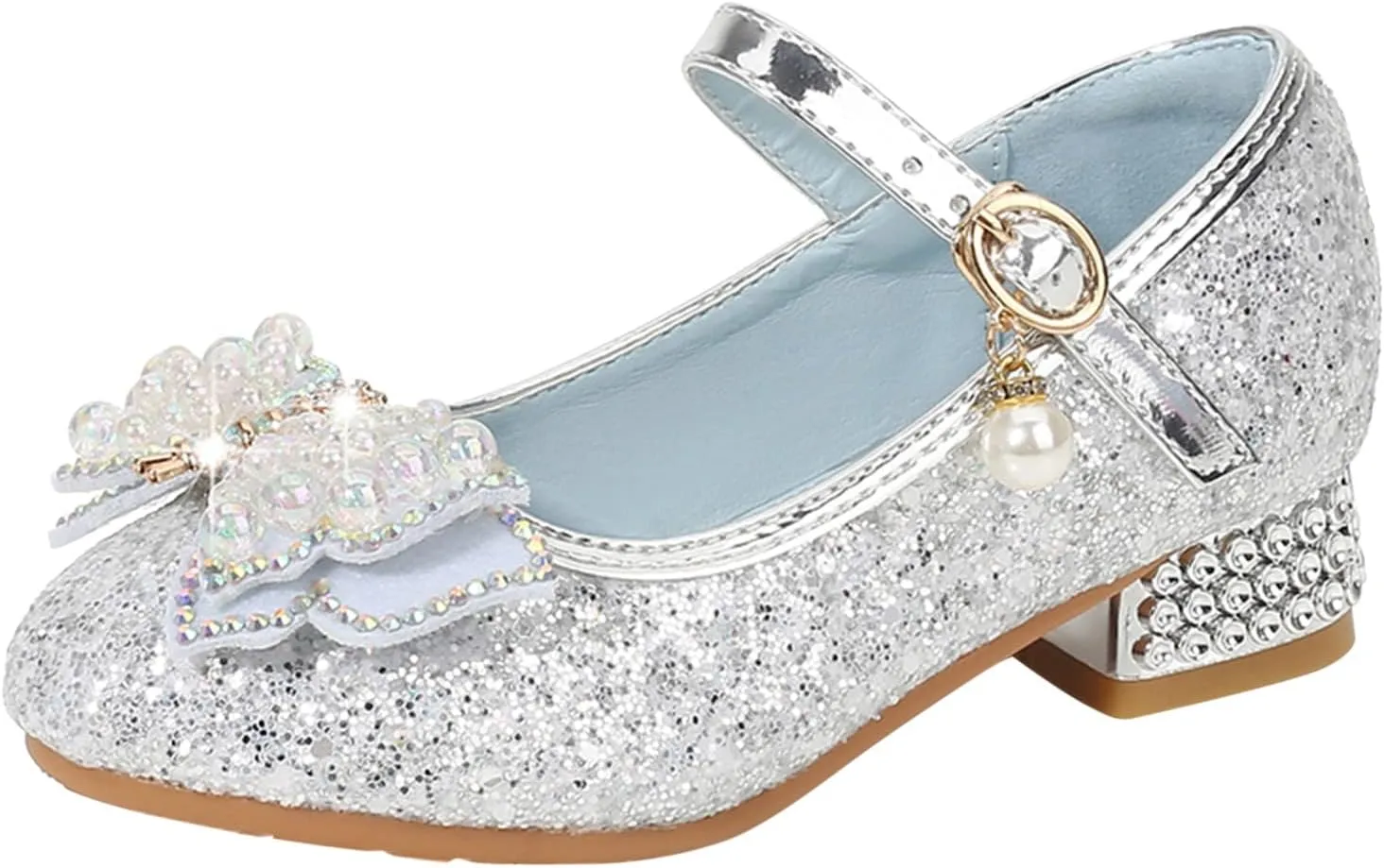Toddler Girls Summer Sandals Toddler Little Kid Girls Dress Pumps Glitter Sequins Baby Girl Fuzzy Slippers