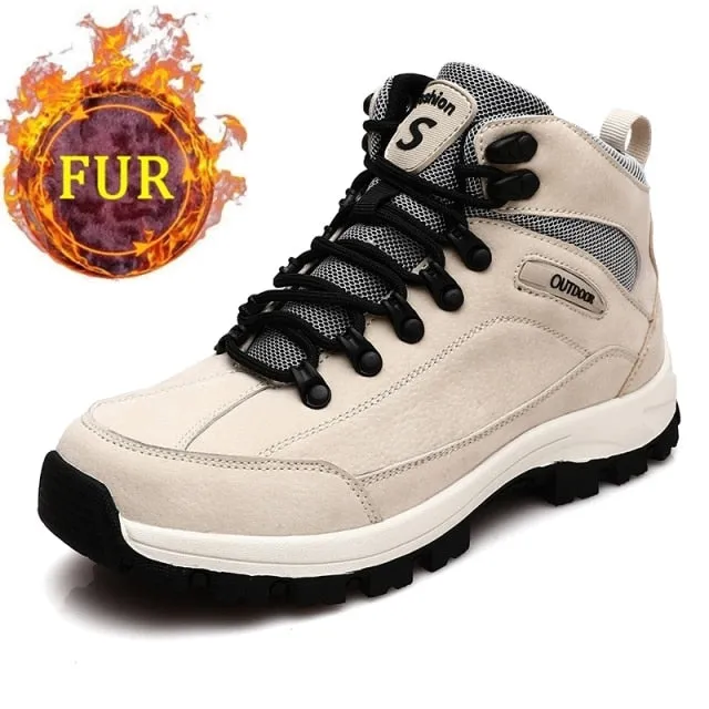 Unisex High Top Outdoor Camping Hiking Shoes Non-slip Trekking Walking Boots