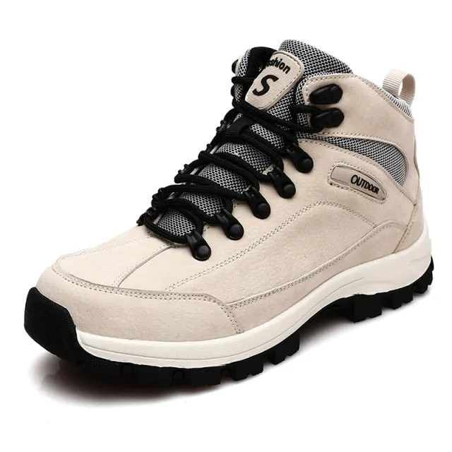 Unisex High Top Outdoor Camping Hiking Shoes Non-slip Trekking Walking Boots