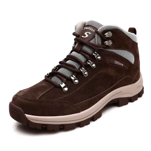 Unisex High Top Outdoor Camping Hiking Shoes Non-slip Trekking Walking Boots