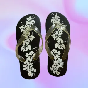 Vintage 90's Deadstock Hibiscus Flip Flops (36/37)