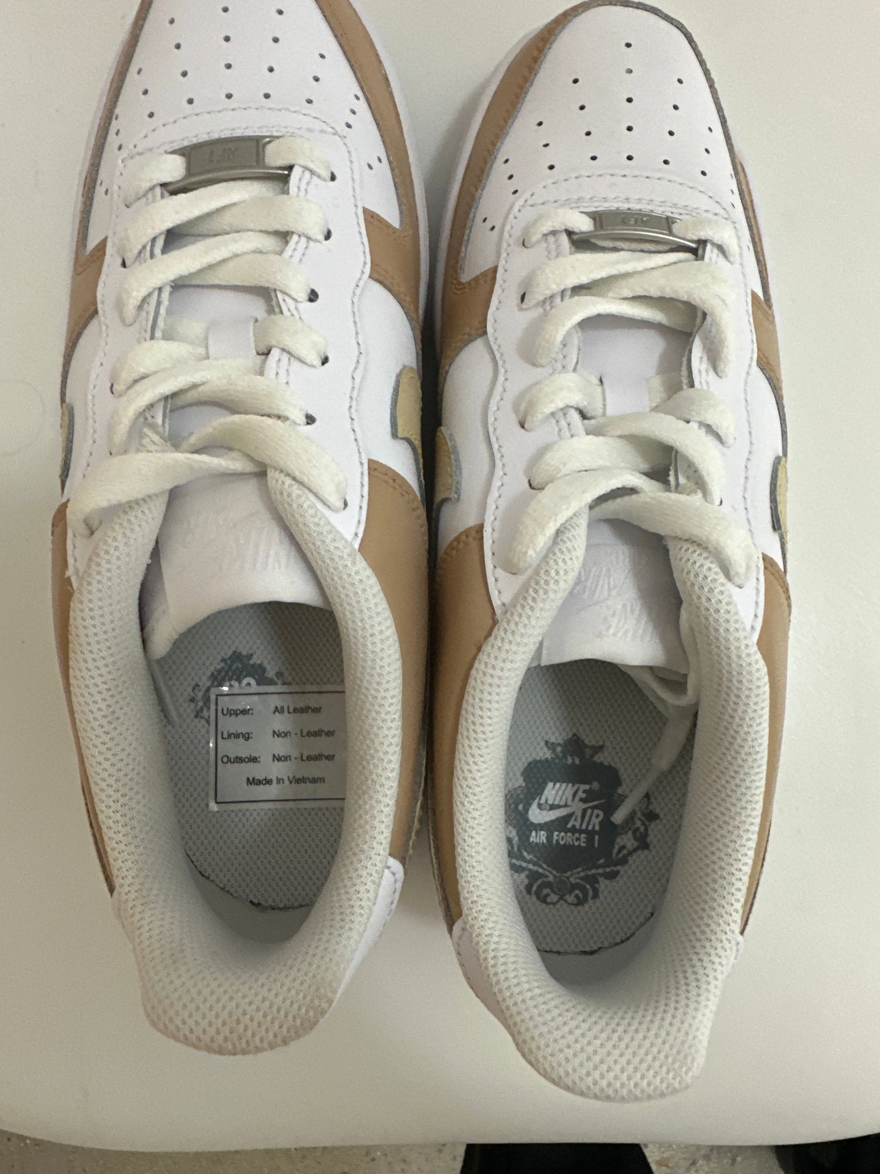 White and Brown Air Jordan 1 Zoom Air Comfort