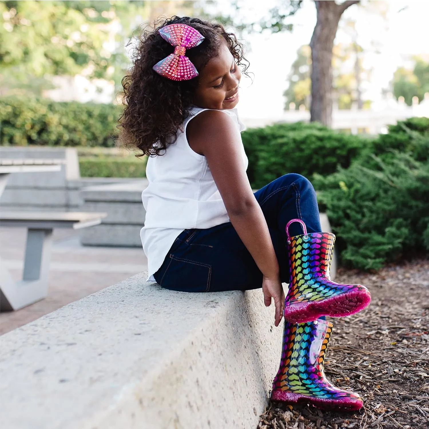Wildkin Kids Rain Boots  100% Waterproof with Slip-Resistant Tread & Easy Pull Handles