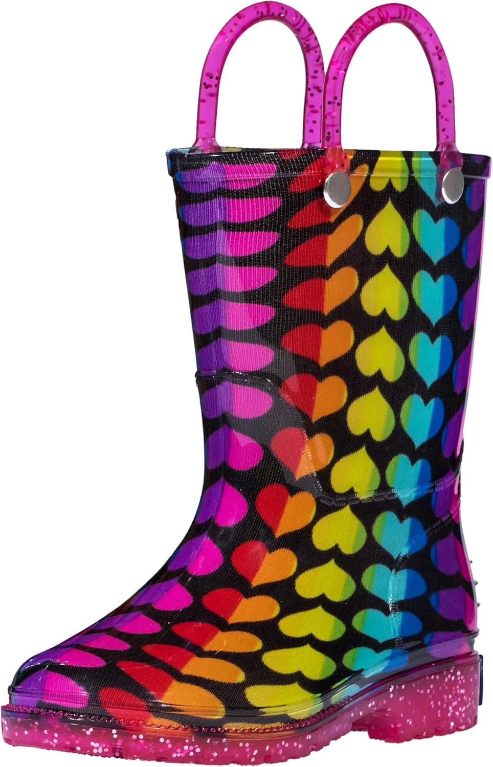 Wildkin Kids Rain Boots  100% Waterproof with Slip-Resistant Tread & Easy Pull Handles