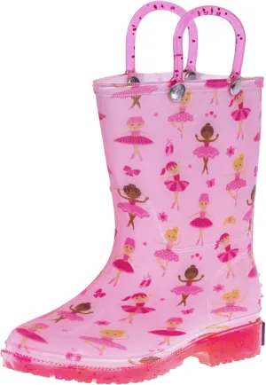 Wildkin Kids Rain Boots  100% Waterproof with Slip-Resistant Tread & Easy Pull Handles