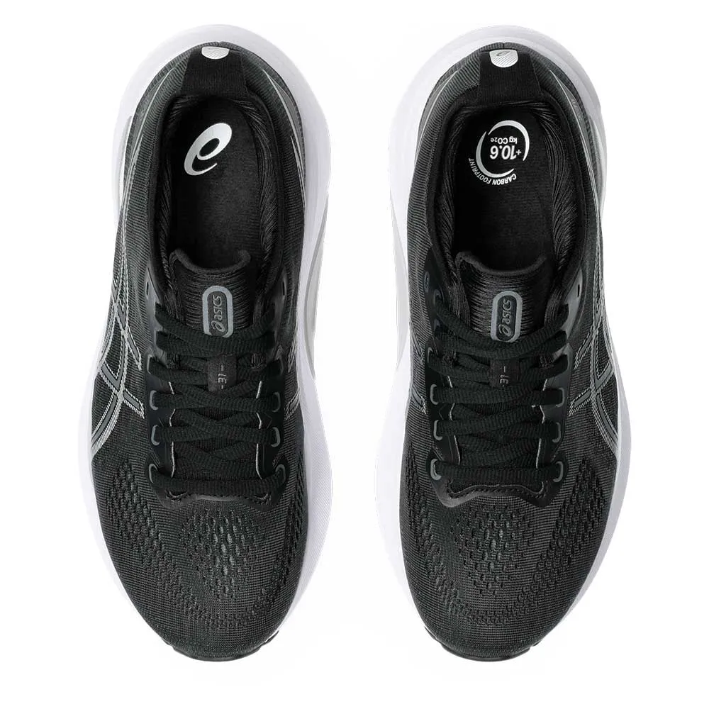 Women's Gel-Kayano 31 Running Shoe - Black/Pure Silver - Wide (D)
