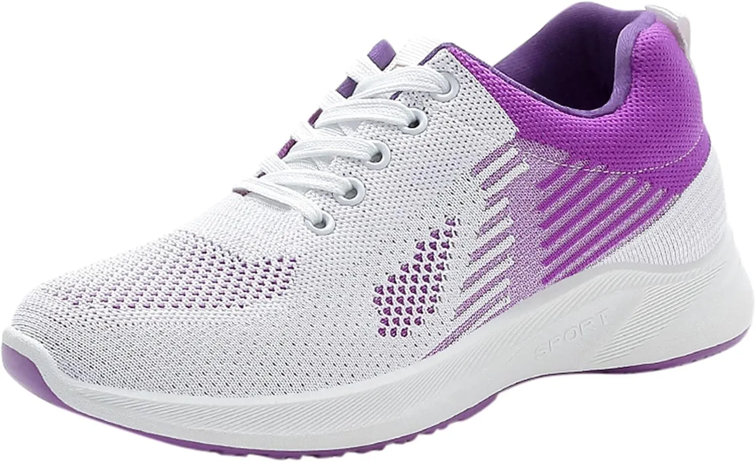 Womens Running Sneakers Breathable Flying Woven Lace Up Walking Shoes Summer Casual Non Slip Outdoor Sports Shoes