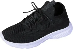 Women's Slip on Walking Shoes Non Slip Memory Foam Arch Support Running Shoes Breathable Gym Workout Shoes Fashion Lace Up Sneakers