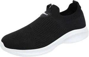 Womens Walking Shoes Slip on Memory Foam Non Slip Vintage Wide Running Shoes Breathable Mesh Sports Workout Tennis Shoes Ladies 2024 Fashion Sneakers