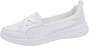 Womens Walking Shoes Slip on Non Slip Memory Foam Vintage Wide Running Shoes Breathable Mesh Sports Workout Tennis Shoes Lightweight Fashion Sneakers
