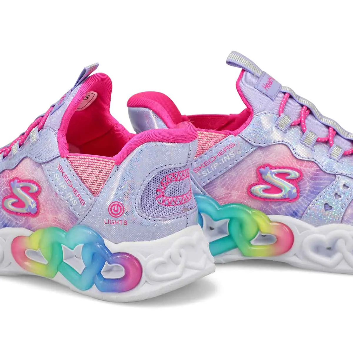 Youth Girls' Infinite Heart Lights - Lavender/Multi | Skechers