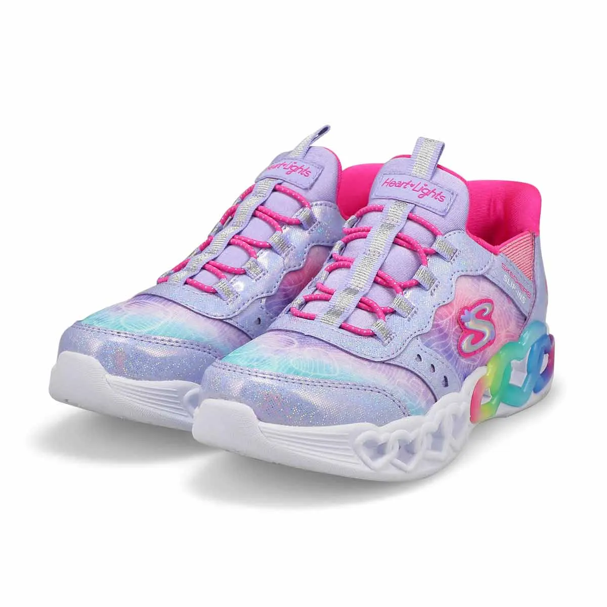 Youth Girls' Infinite Heart Lights - Lavender/Multi | Skechers
