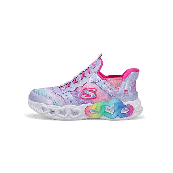Youth Girls' Infinite Heart Lights - Lavender/Multi | Skechers