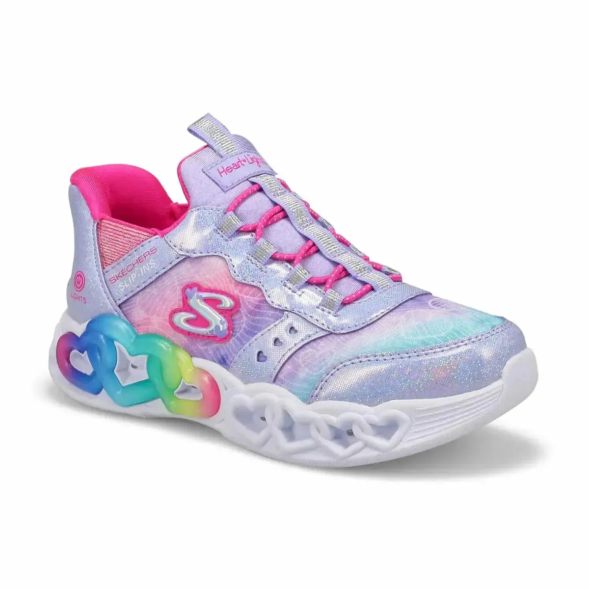 Youth Girls' Infinite Heart Lights - Lavender/Multi | Skechers